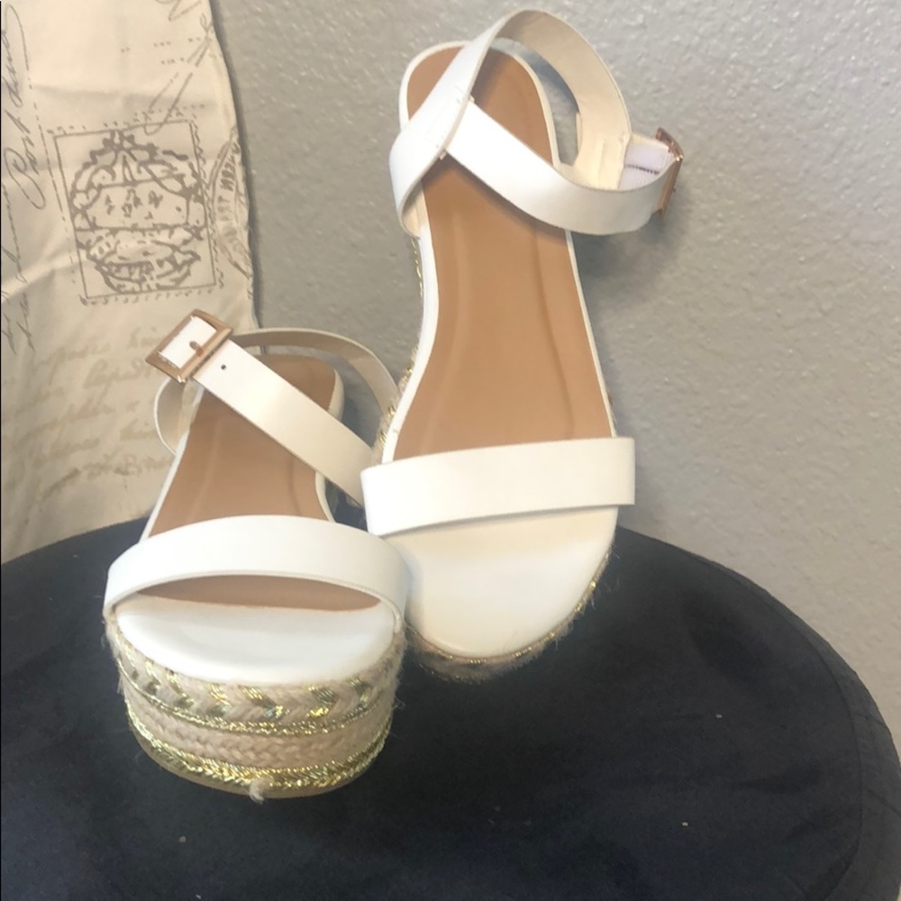 White sandals